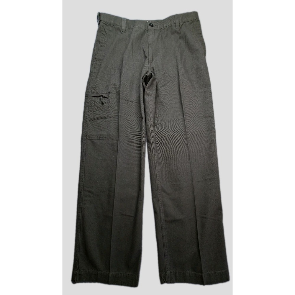 Dockers D3 Classic Cargo Pants Men 34x30 Dark Gray Cotton Zip Pocket Flat Front